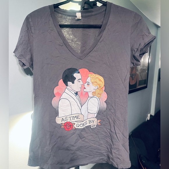 Casablanca "As Time Goes By" Graphic V-Neck Tee - Bella - XS - Picture 3 of 3